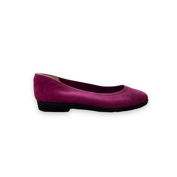 Salvatore Ferragamo Suede Ballet Flats Purple Magenta Size 8 - Picture 3 of 10